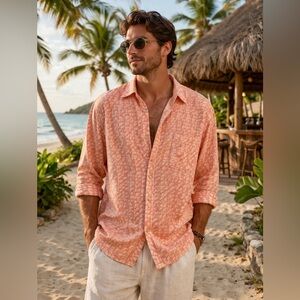 Tommy Bahama San Lucio Geo Getaway Stretch Knit Shirt XXL